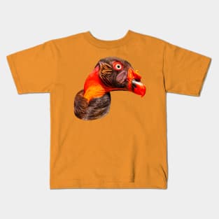 Portrait of the head of a King Vulture Kids T-Shirt